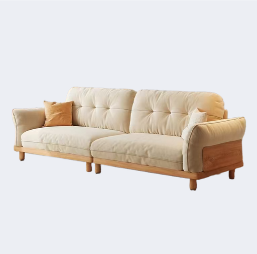 北歐風 實木底座 拉扣款 布藝沙發OL-2336#