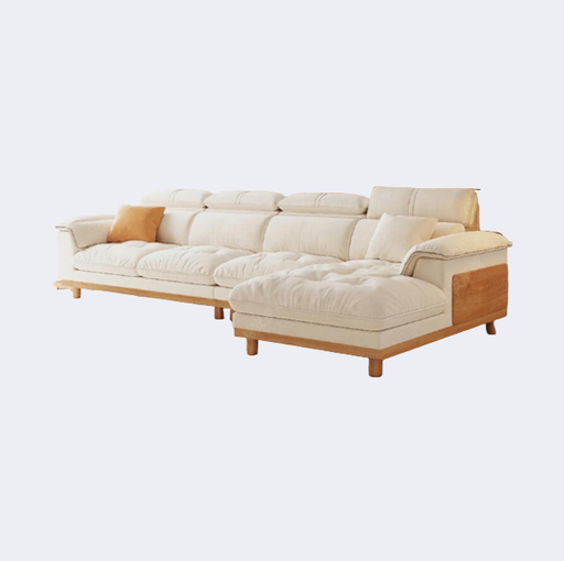 北歐風 可調節頭枕 實木架 豆腐塊沙發OL-2388#