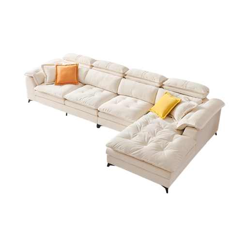 奶油風 羽絨靠背軟包 貓抓布 豆腐塊沙發166#OL