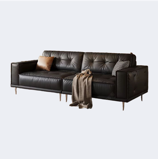 中古風 金属高脚 皮面扶手沙發 OL-1908#