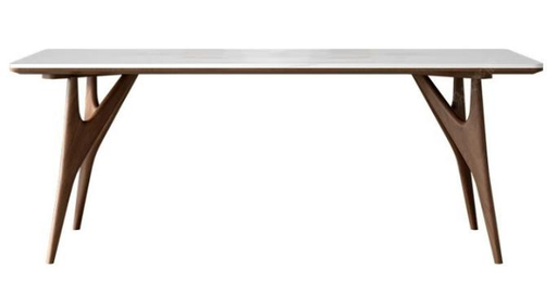 中古風 岩板 長形實木餐桌906#OL