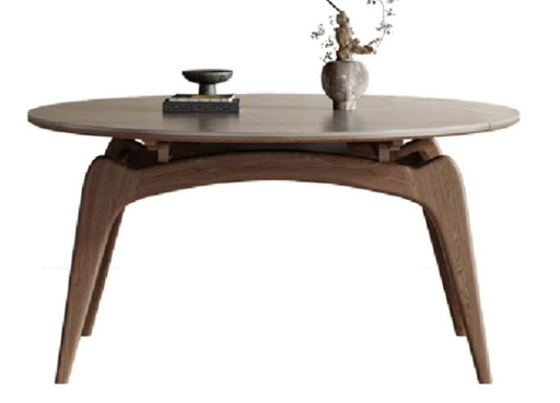 中古風 岩板 可伸縮 實木餐桌755#OL