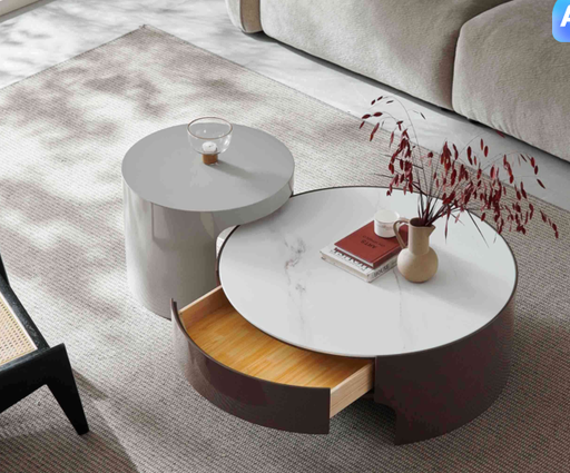 現代簡約 微晶石 茶几套組 YJJ-2405#