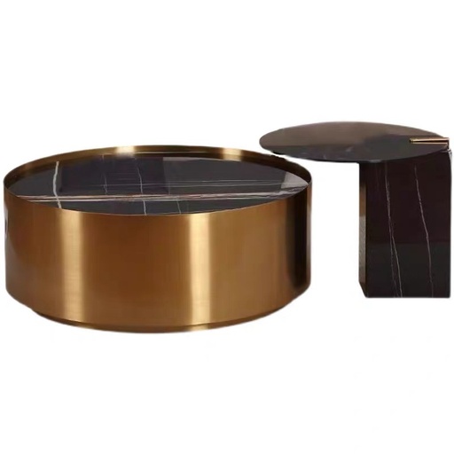 輕奢風 樓盤酒店大廳訂製 大理石茶几 