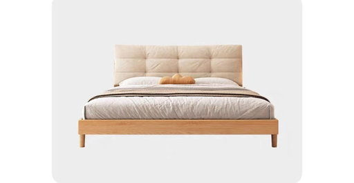 北歐風 白蠟木 羽絨軟包 雙人床YL-雲朵床（1.8米）