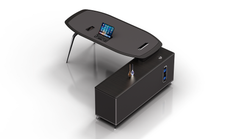 辦公桌 黑鈦鋁合金 可訂製JA-A01-20
班臺2米